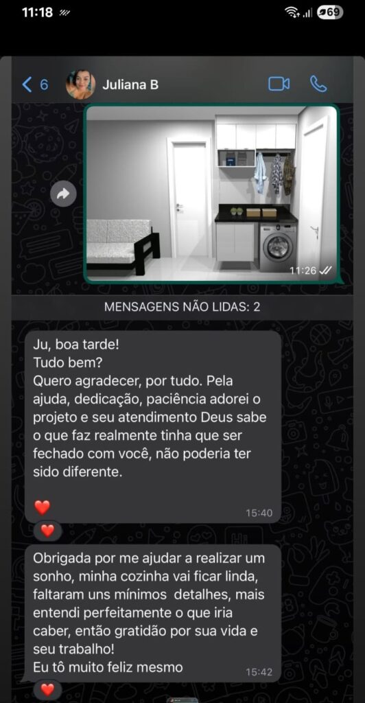 Depoimento Projeto Designer de Interiores